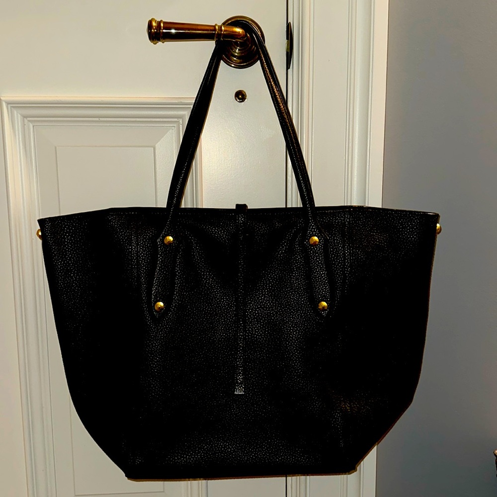 Annabel ingall black zipper tote